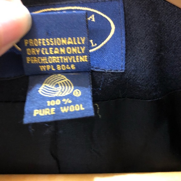 Vintage 100%Wool Navy Military Buttoned Blazer - Picture 6 of 11